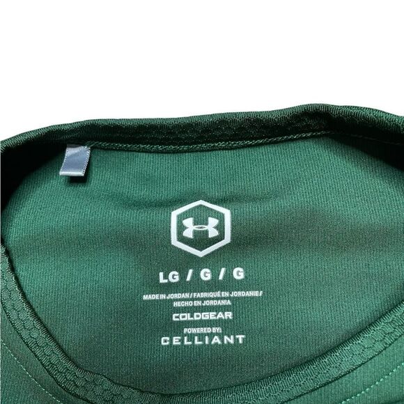 UNDER ARMOUR Coldgear Long Sleeve Crewneck Shirt Green Size Large - Picture 6 of 6